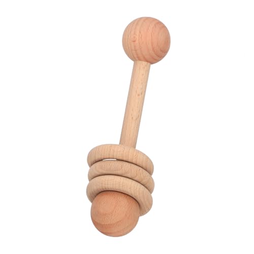 TOBBOMEY Juguetes Para Bebés Sonajeros De Madera Para Niños Pequeños Mano De Madera Juguetes De Mano De Madera Para Sacudir Mano Para Niños Pequeños Sonajeros Divertidos Para Bebés Juguete