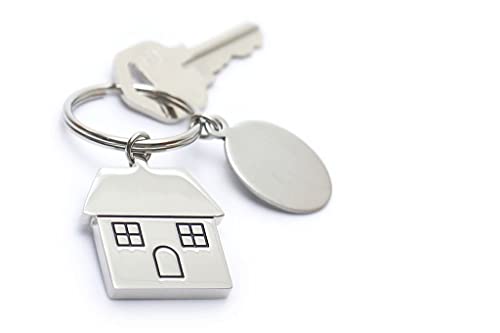 Universal Premium Metal House Keychain (Silver)