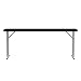 Flash Furniture Kathryn 6' Rectangular Plastic Folding Table, Long Plastic Foldable Table for Indoor/Outdoor Events, Black
