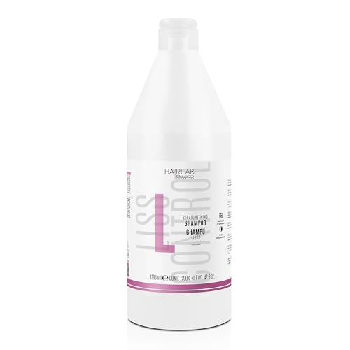 SALERM - Champú Keratina - Lisos Hair Lab - 1200 ml - Controla el Frizz del Pelo - Cabello Suave y Liso - con Protector de Calor - Facilita el Peinado - Champú sin Sulfatos ni Parabenos