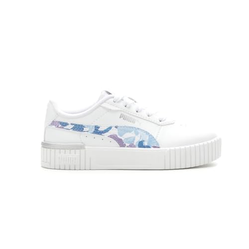 PUMA Toddler Girls Carina 2.0 First Frost Lace Up Sneakers Shoes Casual - White - Size 12 M