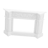 BESPORTBLE Miniatur-feuerstelle Puppenhaus Weiß Vintage Stil Deko Kamin Detailreich für Puppenhaus Zubehör Fotografie Requisiten und Bastelprojekte