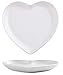 LMMJYF Assiette créative d'amour Nordique de 6/8 po Assiette de Couple en Forme de Coeur Vaisselle en céramique Bol à Soupe de 8 po-Assiette Blanche de 8 Pouces