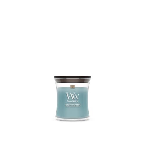WoodWick Scented Candle| Mini Hourglass Candle | Cedarwood & Ocean Moss | Perfect Gifts for Women