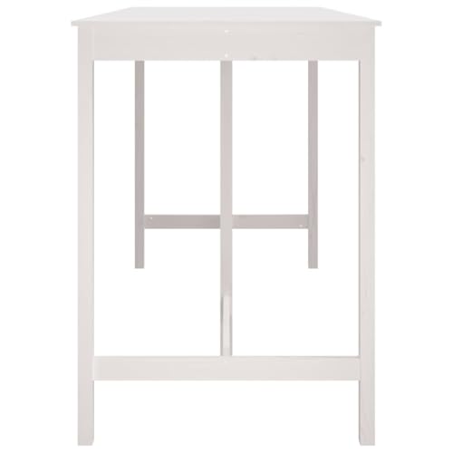 Table de bar avec plateau rectangulaire 180x80 cm en bois - 6