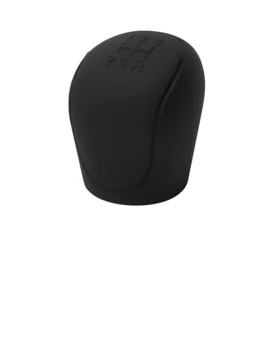 CULEB Funda universal para palanca de cambios de coche, Cubierta de Perilla de palanca de Marchas, protector de pomo adherente, Funda palanca de cambios, Silicona, Universal, Negro, 5 Marchas