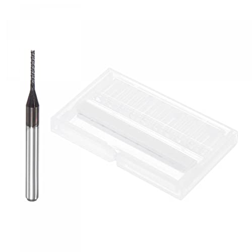 Image of uxcell End Mill CNC Router Bits, 1mm x 7mm 1 /8 inch Shank Diamond Film Coated Carbide Engraving Bit Milling Cutter Left Hand for PCB Plastic Fiber Wood 5pcs