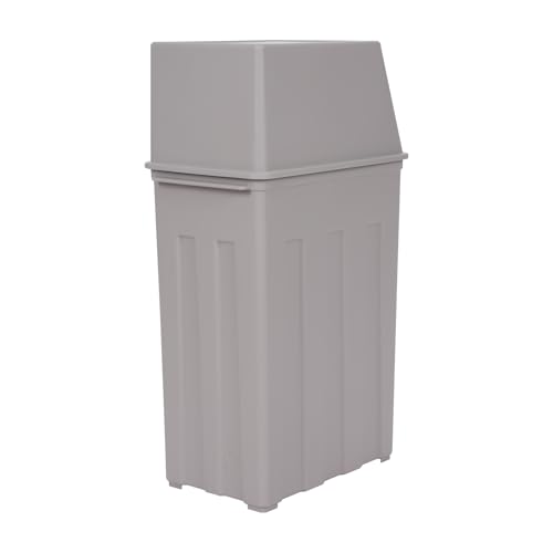 Caneca de Basura Rectangular 30L con Tapa Gris miniatura 7