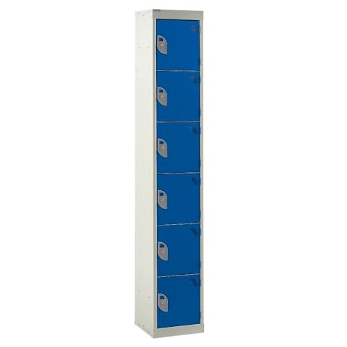 Image of Display Boards Direct Express Standard 6 Compartment Locker Blue 1800mm x 300mm x 450mm