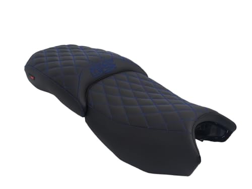 Housse de selle BMW R1200GS 2013-2018 revêtement noir moto personnalisée bleu