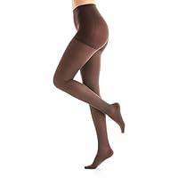 Gi&Gi Kompressionsstrumpfhose mit abgestufter Kompression, 140 DEN 18-21 MMHG, Klasse 1, formende Socken für Damen, aus blickdichter Mikrofaser, braun, S
