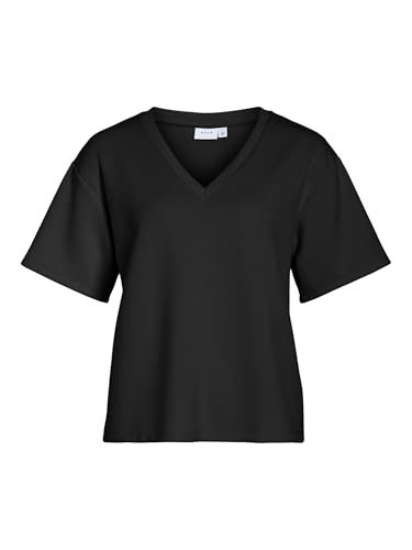 T-Shirt VILA Décolleté en V pour un Look de Bureau Décontracté et Sorties d'Été