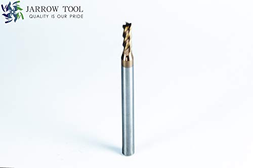 Image of Square End Carbide Mill Set (Pack of 5) - 1 /8 End Mill for Alloy Steels /Hardened Metals - 4 Flute TiAlN Coated Square Nose Milling Set for CNC Machine Milling Tools