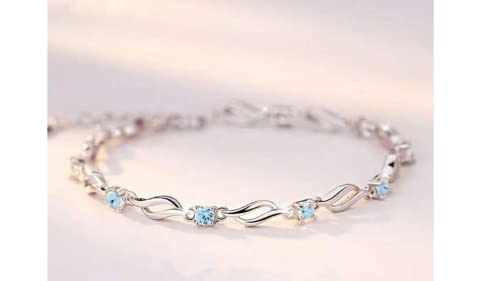 Image of Nilu's Collection Glam up Your Look with Stylish 925 Silver-Plated Copper Bracelet for Women and Girls