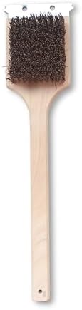 Deluxe Large Wood BBQ Brush Palmyra Bristles (Safe-Contains No Metal Bristles) - 1