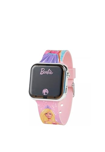 Montre numérique LED Barbie rose : apprenez l'heure facilement aux enfants