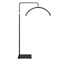 ebrlaxin Half Moon Light - 24 inch LED Lash Lamp for Eyelash Extensions for Tattoo Artists, Nail Tech, Esthetician - Cool, Warm Lamp with Adjustable Brightness & Height (Black)