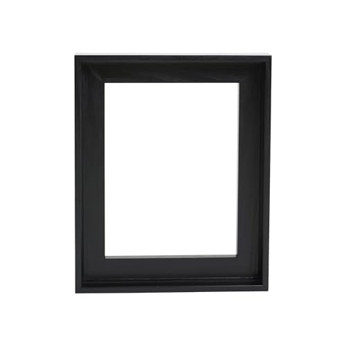 Image of Canvas Floater Frames for Canvas Art 0.8inch Depth Frames for Canvas Painting Floating Frame Plastic Floater Frame for Canvas Prints (Black, 8 x 10 inch)