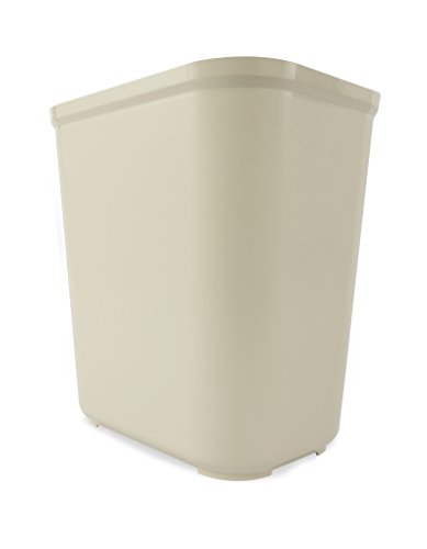 Rubbermaid FG254300BEIG Fire Resistant Wastebasket 28 Qt Beige