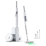 SwitchBot Aspirateur Robot K10+ Pro Combo avec Station de vidange Automatique Double pour 70 Jours de Nettoyage, Aspirateur sans Fil avec phares LED pour Les Poils d'animaux domestiques