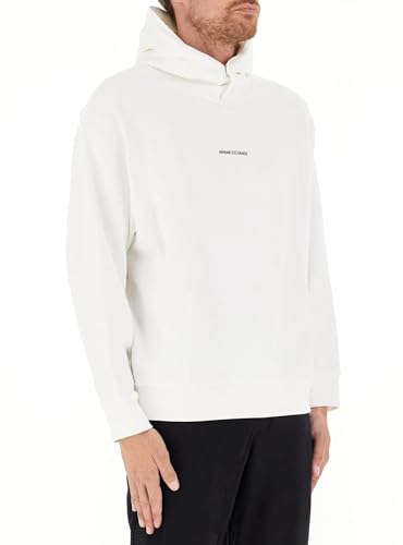 Armani Exchange Men's Small Front and Back Cotton French Terry Hooded Sweatshirt2