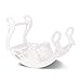 Produktbild KiddyMoon Rocker Bogen Wippe Aus Holz Für Kinder, Kletterbogen Holz Wippe Babys Wippe, Holzbogen, Holzspielzeug Montessori Spielzeug, Modell WR-001, Weiß