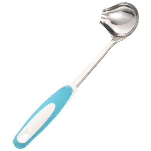 UTHCLO Mestolo Salsa in Acciaio Resistente Piccolo Con Beccuccio Versatore Antiscivolo Cucchiaio Condimenti Per Cucina Utensile Facile Da Pulire