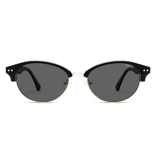 Image of SOJOS Trendy Oval Polarized Sunglasses for Women Retro Cute Shades Sunnies SJ2687