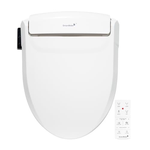 SmartBidet SB-1000 Electric Bidet Seat for Elongated Toilets with Remote Control- Electronic Heated Toilet Seat with Warm Air Dryer and Temperature Controlled Wash Functions