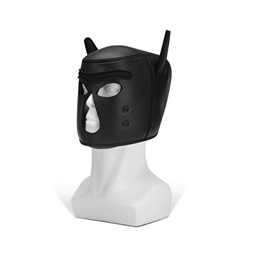 Prowler RED The Neoprene Puppy Hood - Unique Puppy Play Accessory for Playful BDSM Scenarios, Black