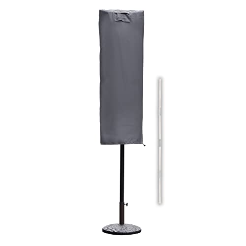 Sekey Schutzhülle für DoppelSonnenschirm, Abdeckhauben für Sonnenschirm Grau