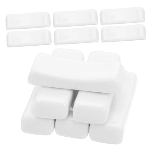 MOKKHNB 12個純白陶磁器製箸置き 小型カトラリースタンド スプーン フォーク対応 食卓 厨房 レストラン用 多用途耐久テーブルウェア