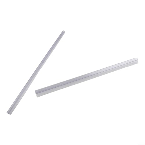 TDCuizent Paquete de 2 juntas de repuesto para puerta de ducha de 50 cm, deflector de agua, sello inferior de puerta de vidrio, junta de goma transparente (10 mm)
