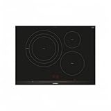 Siemens - Placa de inducción iQ300, 70 cm, función fryingSensor, PowerBoost, 3 zonas, Control lightSlider, Negro, EH775LDC1E