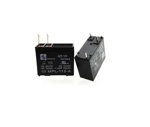 Relé MPL112A 12VDC con capacidad de conmutación de 16A de alta capacidad pack de 10 unidades