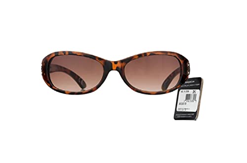 Foster Grant Women's April Oval Brown Tortoise Sunglasses2