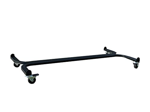 tecnokit carrello porta piante, con ruote industriali 5cm, in acciaio, per interni ed esterni, giardinaggio. (rettangolare cm 80, nero)