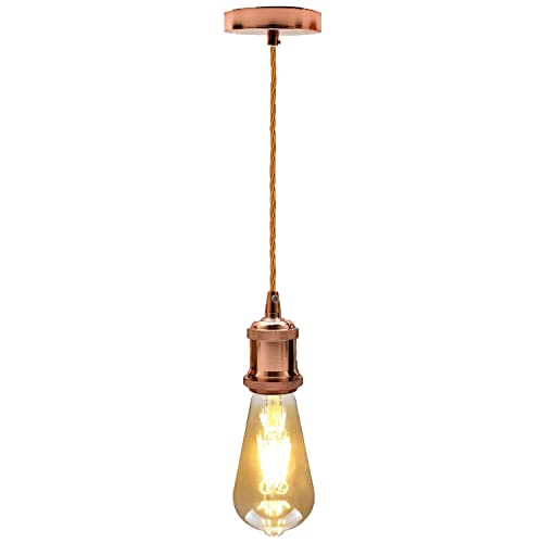 LEDSone Vintage Rose Gold E27 Pendant Light Fitting