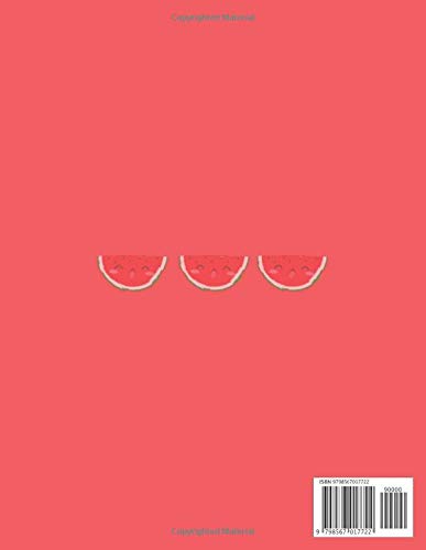 Notebook: Lined Notebook Journal, Cute Watermelon, 120 Pages, Large (8.5 x 11 inches): Lined Notebook Journal - Image 2