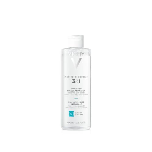 Vichy Pureté Thermale, Acqua Micellare Minerale, Deterge e Strucca Viso e Occhi, Con Acqua Termale Mineralizzante e Tecnologia Micellare di Vichy, 400 ml
