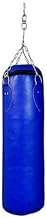 Body Tech Blue Synthetic Leather Punching Bag Kit,Boxing Bag,Kickboxing Bag with Hanging Chain (36")