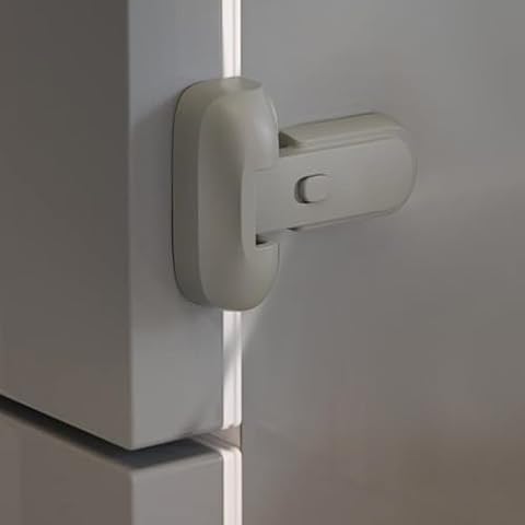 2-Pack Child Proof Fridge Lock - Refrigerator Lock for Kids, No Tools Required, Freezer Latch to Keep Door Closed for Toddlers, Cats, Dogs Cover