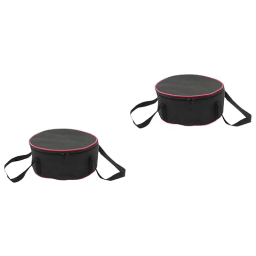 BESPORTBLE 2pcs Collapsible Camping Bowl Pan Set Picnic Bbq Storage Bag for Outdoor Dining Double Zipper Straps