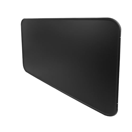 BAUSTER Plaque de sol de cheminée en métal - Protection contre la chaleur pour cheminée et poêle - Revêtement par pulvérisation - Noir, graphite ou...