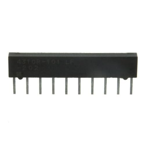 Pack of 10 4310R-102-101LF Resistor 100 Ohm ±2% 300mW Power Per Element Isolated 5 Network/Array ±100ppm/°C 10-SIP : RoHS