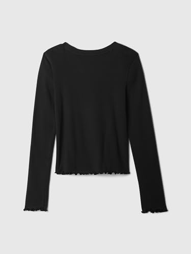Image of Gap Girls' Long Sleeve Ribbed Tee