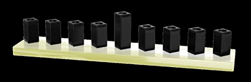 A&M Judaica & Gifts 59045 0.64 x 2 x 2 in. Hanukkah Menorah Enamel Pearl & Black