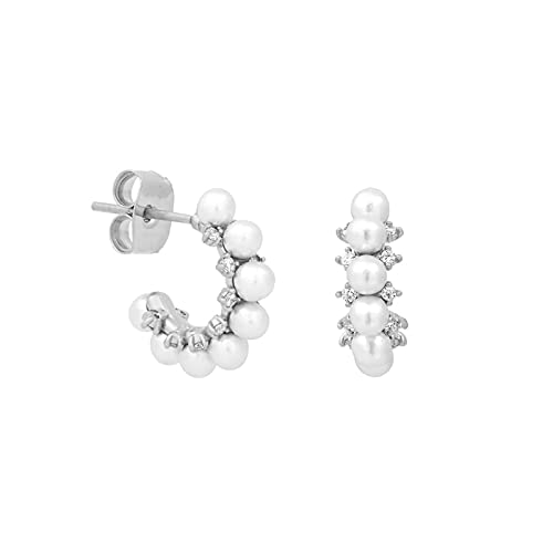 Boucles d'oreilles perles exquises pour femmes avec piercing chic