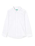 Camisa básica. United Colors of Benetton (Z6ERJ Camicia Camisa, Bianco 101, 62 cm para Niños