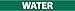 NMC A1276G Pipemarkers Sign, Legend "Water", 14" Length x 2" Height, 1-1/4" Letter Size, Pressure Sensitive Vinyl, White on Green (Pack of 25)
